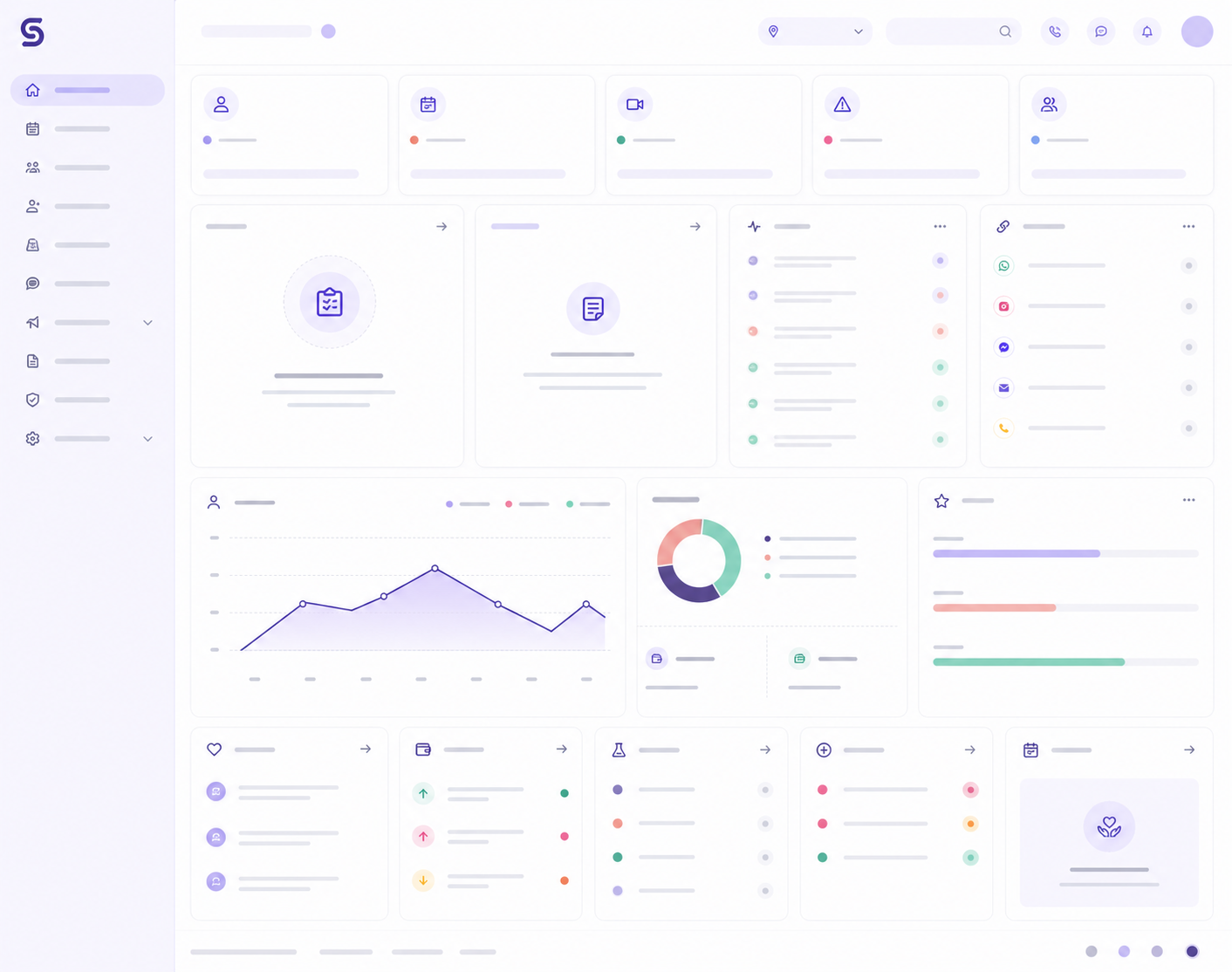 Sağlıksoft clinic management dashboard
